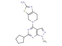 5-(6-cyclopentyl-1-methyl-1H-pyrazolo[3,4-d]pyrimidin-4-yl)-4,5,6,7-tetrahydro[1,3]thiazolo[5,4-c]pyridin-2-amine