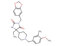 3-(1,3-benzodioxol-5-ylmethyl)-5-ethyl-5-[1-(4-methoxy-3-methylbenzyl)-4-piperidinyl]-2,4-imidazolidinedione