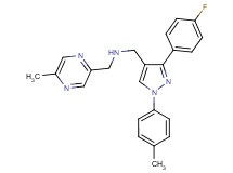 1-[3-(4-fluorophenyl)-1-(4-methylphenyl)-1H-pyrazol-4-yl]-N-[(5-methyl-2-pyrazinyl)methyl]methanamine