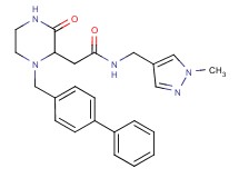 2-[1-(4-biphenylylmethyl)-3-oxo-2-piperazinyl]-N-[(1-methyl-1H-pyrazol-4-yl)methyl]acetamide