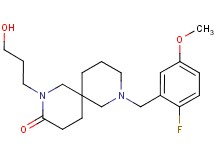 8-(2-fluoro-5-methoxybenzyl)-2-(3-hydroxypropyl)-2,8-diazaspiro[5.5]undecan-3-one