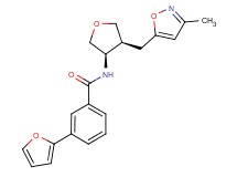 3-(2-furyl)-N-{(3R*,4S*)-4-[(3-methylisoxazol-5-yl)methyl]tetrahydrofuran-3-yl}benzamide