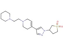 4-[1-(1,1-dioxidotetrahydro-3-thienyl)-1H-pyrazol-4-yl]-1-(2-piperidin-1-ylethyl)-1,2,3,6-tetrahydropyridine