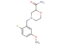 4-(2-fluoro-5-methoxybenzyl)morpholine-2-carboxamide