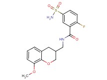 5-(aminosulfonyl)-2-fluoro-N-[(8-methoxy-3,4-dihydro-2H-chromen-3-yl)methyl]benzamide