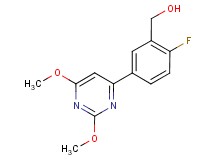 [5-(2,6-dimethoxypyrimidin-4-yl)-2-fluorophenyl]methanol