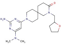 9-[2-amino-6-(dimethylamino)pyrimidin-4-yl]-2-(tetrahydrofuran-2-ylmethyl)-2,9-diazaspiro[5.5]undecan-3-one