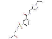 3-{[(3-amino-3-oxopropyl)amino]sulfonyl}-N-[(1-ethyl-1H-pyrazol-4-yl)methyl]benzamide