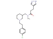 N-({1-[2-(4-chlorophenyl)ethyl]-3-piperidinyl}methyl)-N-methyl-3-(1H-pyrazol-4-yl)propanamide