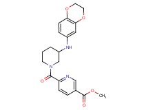 methyl 6-{[3-(2,3-dihydro-1,4-benzodioxin-6-ylamino)-1-piperidinyl]carbonyl}nicotinate
