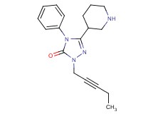 2-(2-pentyn-1-yl)-4-phenyl-5-(3-piperidinyl)-2,4-dihydro-3H-1,2,4-triazol-3-one hydrochloride