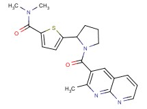 N,N-dimethyl-5-{1-[(2-methyl-1,8-naphthyridin-3-yl)carbonyl]-2-pyrrolidinyl}-2-thiophenecarboxamide