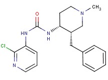 N-[(3S*,4R*)-3-benzyl-1-methylpiperidin-4-yl]-N'-(2-chloropyridin-3-yl)urea