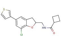 N-{[7-chloro-5-(3-thienyl)-2,3-dihydro-1-benzofuran-2-yl]methyl}cyclobutanecarboxamide