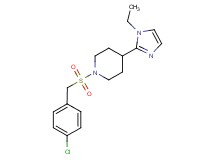 1-[(4-chlorobenzyl)sulfonyl]-4-(1-ethyl-1H-imidazol-2-yl)piperidine