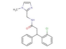 3-(2-chlorophenyl)-N-[(1-methyl-1H-imidazol-2-yl)methyl]-3-phenylpropanamide
