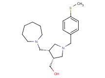 {(3R*,4R*)-4-(azepan-1-ylmethyl)-1-[4-(methylthio)benzyl]pyrrolidin-3-yl}methanol
