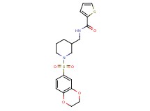 N-{[1-(2,3-dihydro-1,4-benzodioxin-6-ylsulfonyl)-3-piperidinyl]methyl}-2-thiophenecarboxamide