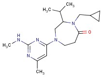 4-(cyclopropylmethyl)-3-isopropyl-1-[6-methyl-2-(methylamino)-4-pyrimidinyl]-1,4-diazepan-5-one