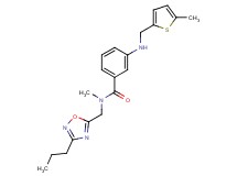 N-methyl-3-{[(5-methyl-2-thienyl)methyl]amino}-N-[(3-propyl-1,2,4-oxadiazol-5-yl)methyl]benzamide