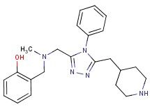 2-[(methyl{[4-phenyl-5-(piperidin-4-ylmethyl)-4H-1,2,4-triazol-3-yl]methyl}amino)methyl]phenol
