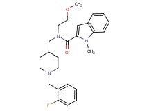 N-{[1-(2-fluorobenzyl)-4-piperidinyl]methyl}-N-(2-methoxyethyl)-1-methyl-1H-indole-2-carboxamide