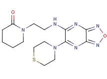 1-(2-{[6-(4-thiomorpholinyl)[1,2,5]oxadiazolo[3,4-b]pyrazin-5-yl]amino}ethyl)-2-piperidinone