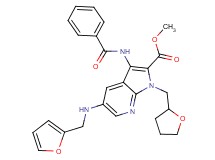 methyl 3-(benzoylamino)-5-[(2-furylmethyl)amino]-1-(tetrahydro-2-furanylmethyl)-1H-pyrrolo[2,3-b]pyridine-2-carboxylate