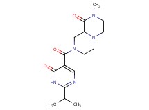 8-[(2-isopropyl-6-oxo-1,6-dihydropyrimidin-5-yl)carbonyl]-2-methylhexahydro-2H-pyrazino[1,2-a]pyrazin-1(6H)-one