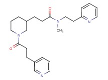 N-methyl-N-[2-(2-pyridinyl)ethyl]-3-{1-[3-(3-pyridinyl)propanoyl]-3-piperidinyl}propanamide