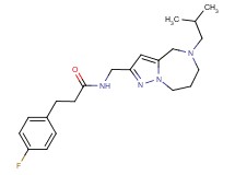 3-(4-fluorophenyl)-N-[(5-isobutyl-5,6,7,8-tetrahydro-4H-pyrazolo[1,5-a][1,4]diazepin-2-yl)methyl]propanamide