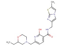 6-[(2-ethyl-4-morpholinyl)methyl]-2-hydroxy-N-[(2-methylimidazo[2,1-b][1,3]thiazol-6-yl)methyl]nicotinamide
