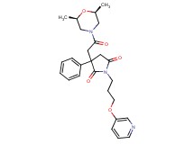 3-{2-[(2R*,6S*)-2,6-dimethyl-4-morpholinyl]-2-oxoethyl}-3-phenyl-1-[3-(3-pyridinyloxy)propyl]-2,5-pyrrolidinedione