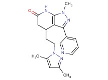 4-[2-(3,5-dimethyl-1H-pyrazol-1-yl)ethyl]-1-methyl-3-pyridin-3-yl-1,4,5,7-tetrahydro-6H-pyrazolo[3,4-b]pyridin-6-one