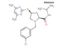 (4S)-1-(3-chlorobenzyl)-4-[(4,6-dimethyl-2-pyrimidinyl)thio]-N-isopropyl-L-prolinamide