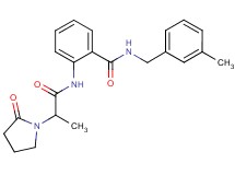 N-(3-methylbenzyl)-2-{[2-(2-oxopyrrolidin-1-yl)propanoyl]amino}benzamide