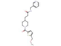 3-(1-{[5-(methoxymethyl)-2-thienyl]carbonyl}-4-piperidinyl)-N-(3-pyridinylmethyl)propanamide