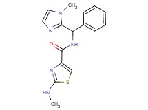 2-(methylamino)-N-[(1-methyl-1H-imidazol-2-yl)(phenyl)methyl]-1,3-thiazole-4-carboxamide