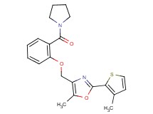 5-methyl-2-(3-methyl-2-thienyl)-4-{[2-(pyrrolidin-1-ylcarbonyl)phenoxy]methyl}-1,3-oxazole