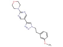 4-(5-{1-[2-(3-methoxyphenyl)ethyl]-1H-1,2,3-triazol-4-yl}pyrimidin-2-yl)morpholine