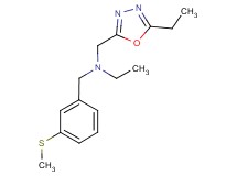 N-[(5-ethyl-1,3,4-oxadiazol-2-yl)methyl]-N-[3-(methylthio)benzyl]ethanamine