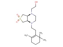 2-[(4aR*,7aS*)-6,6-dioxido-4-[2-(2,6,6-trimethylcyclohex-1-en-1-yl)ethyl]hexahydrothieno[3,4-b]pyrazin-1(2H)-yl]ethanol