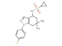 N-[1-(4-fluorophenyl)-6,6-dimethyl-4,5,6,7-tetrahydro-1H-indazol-4-yl]cyclopropanesulfonamide