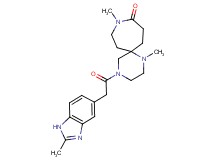 1,9-dimethyl-4-[(2-methyl-1H-benzimidazol-5-yl)acetyl]-1,4,9-triazaspiro[5.6]dodecan-10-one