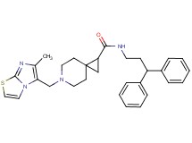 N-(3,3-diphenylpropyl)-6-[(6-methylimidazo[2,1-b][1,3]thiazol-5-yl)methyl]-6-azaspiro[2.5]octane-1-carboxamide