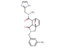 (3aR*,6S*)-N-(1H-imidazol-2-ylmethyl)-N-methyl-2-(3-methylbenzyl)-1-oxo-1,2,3,6,7,7a-hexahydro-3a,6-epoxyisoindole-7-carboxamide