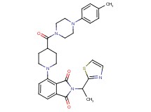 4-(4-{[4-(4-methylphenyl)-1-piperazinyl]carbonyl}-1-piperidinyl)-2-[1-(1,3-thiazol-2-yl)ethyl]-1H-isoindole-1,3(2H)-dione