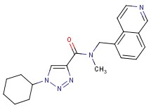 1-cyclohexyl-N-(5-isoquinolinylmethyl)-N-methyl-1H-1,2,3-triazole-4-carboxamide