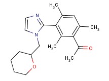 1-{2,4,6-trimethyl-3-[1-(tetrahydro-2H-pyran-2-ylmethyl)-1H-imidazol-2-yl]phenyl}ethanone