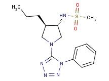 N-[(3S*,4R*)-1-(1-phenyl-1H-tetrazol-5-yl)-4-propyl-3-pyrrolidinyl]methanesulfonamide
